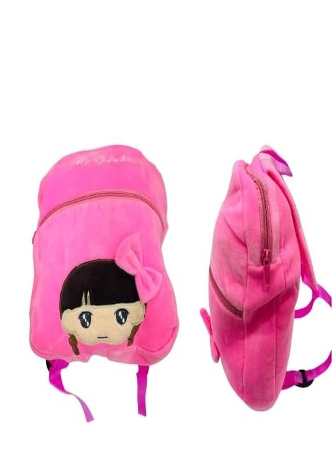 DIHAWK Cartoon Design Velvet School Backpack Bag For 2 To 5 Years Boys And Girls Nursery Preschool Picnic Carry Travelling Bags (Girls) - Image 3